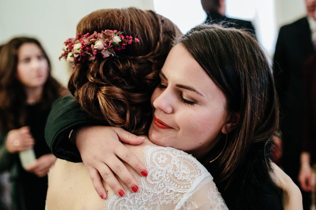 Gratulation Gäste an Braut im Residenzmuseum Celle