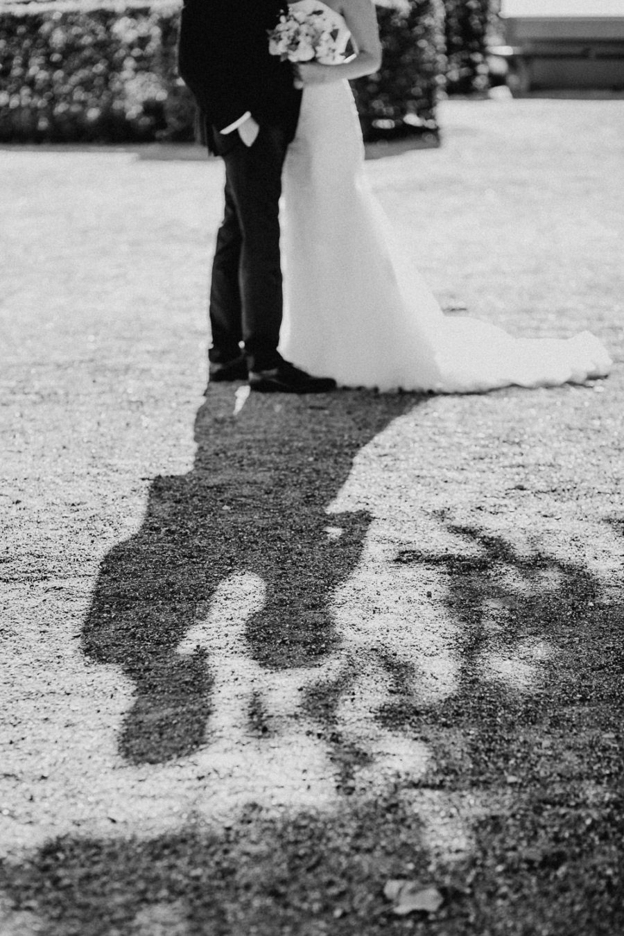 Schatten vom Brautpaar